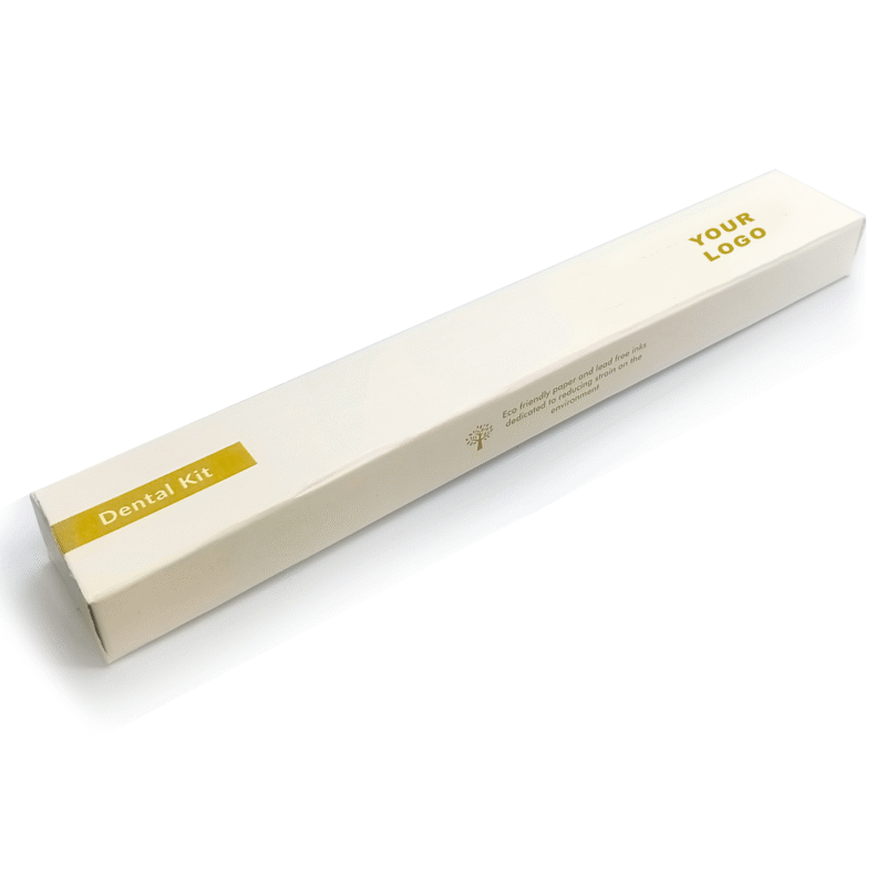 Dental Kit with1 Toothbrush & 1 Toothpaste 8 Grams Box Pack with Logo suitable for Hotels, Hospital and Travel.