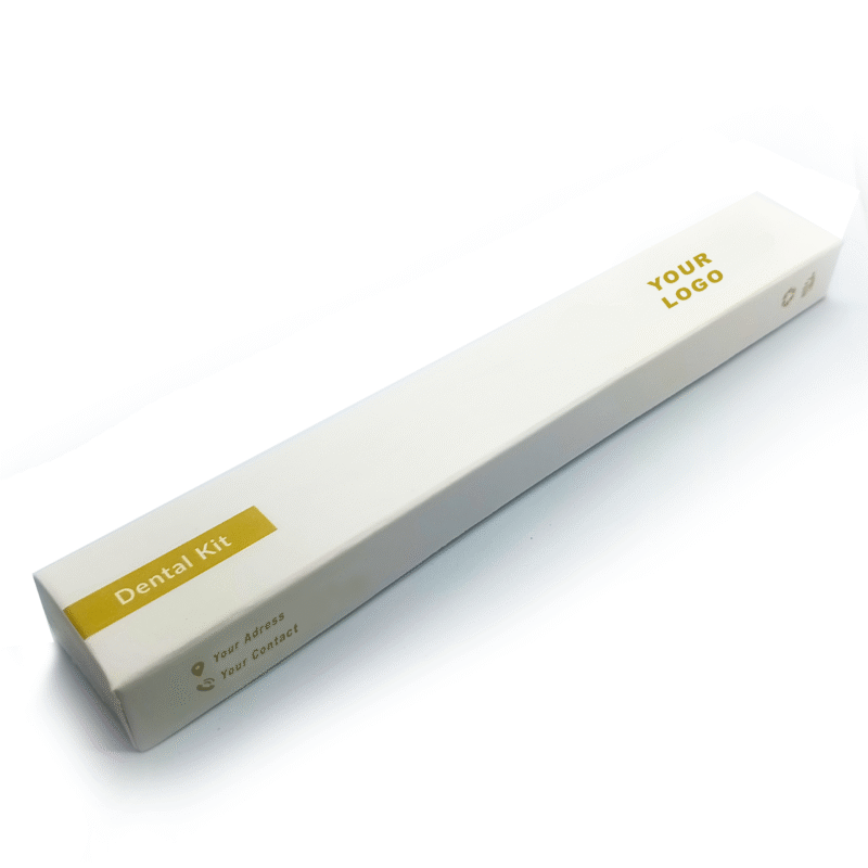 Dental Kit with1 Toothbrush & 1 Toothpaste 8 Grams Box Pack with Logo suitable for Hotels, Hospital and Travel.