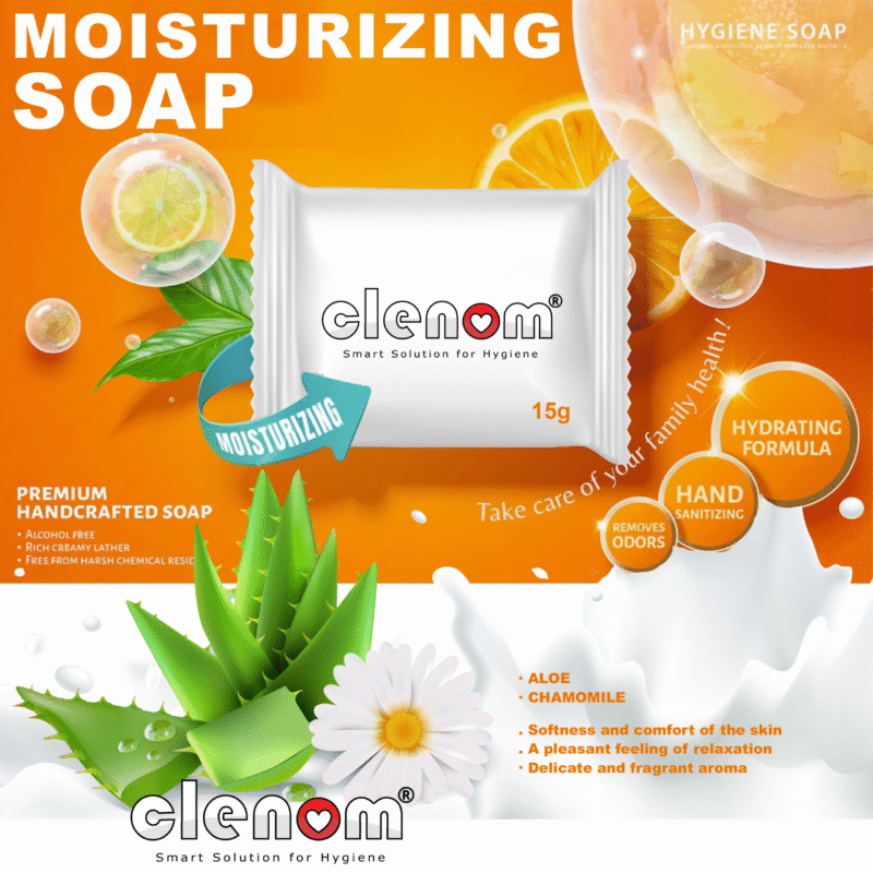 Clenom Moisturizing Milk White Aloevera Hotel Soap 15g , Hotel Guest Soap, Hotel Amenities, Travel Soap, Toiletries, Hospital Patient Amenities, Gym, Spa etc.