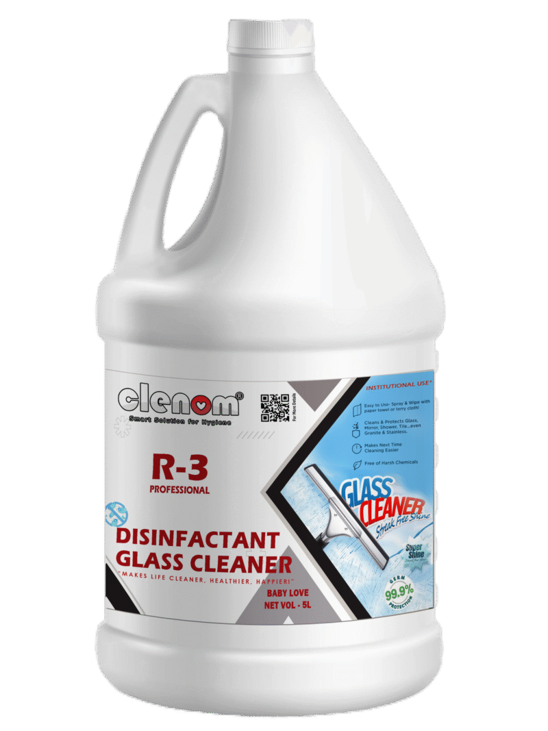 Clenom R3 Glass & Household Cleaner | 5 Litre | Multipurpose Glass, Car, Pantry, Tables and Household Cleaner