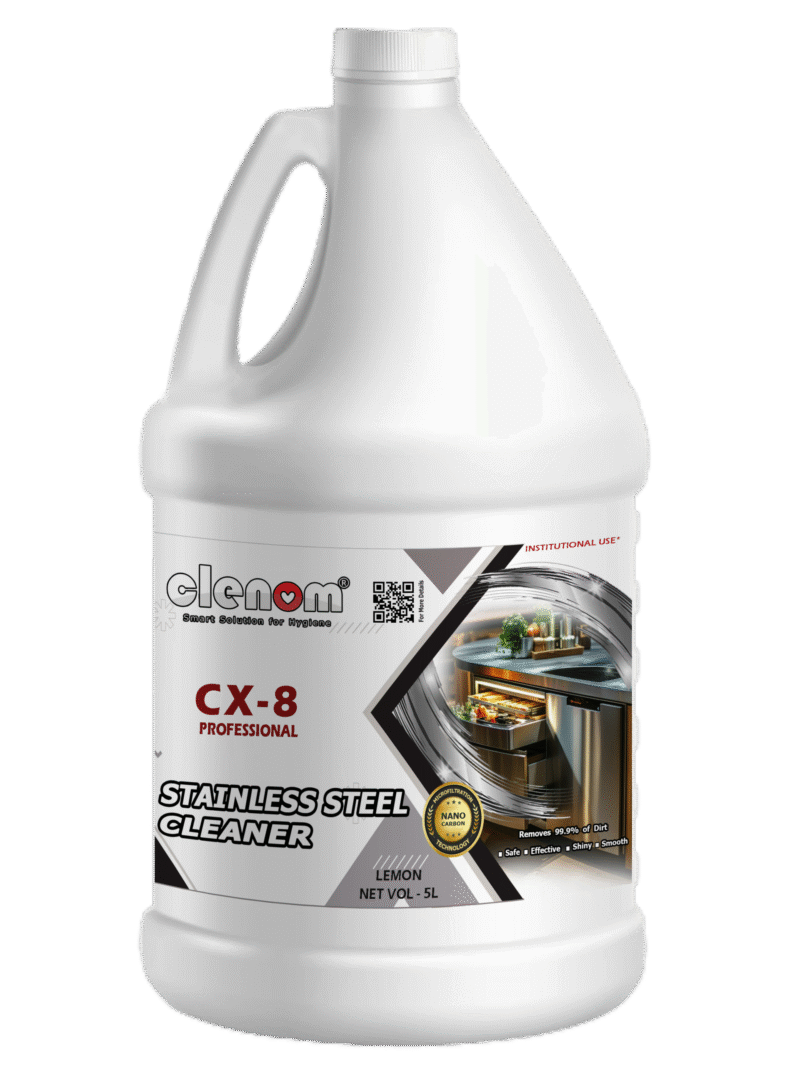 Clenom CX8 Pro Stainless Steel and Inox Cleaner & Polish | Eco-Friendly Formula 5L