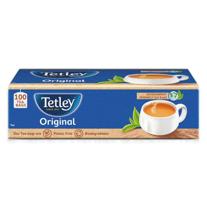 Tetley Original 100 Tea Envelop Bags, Rich Taste of Assam Tea, 1.7g Each