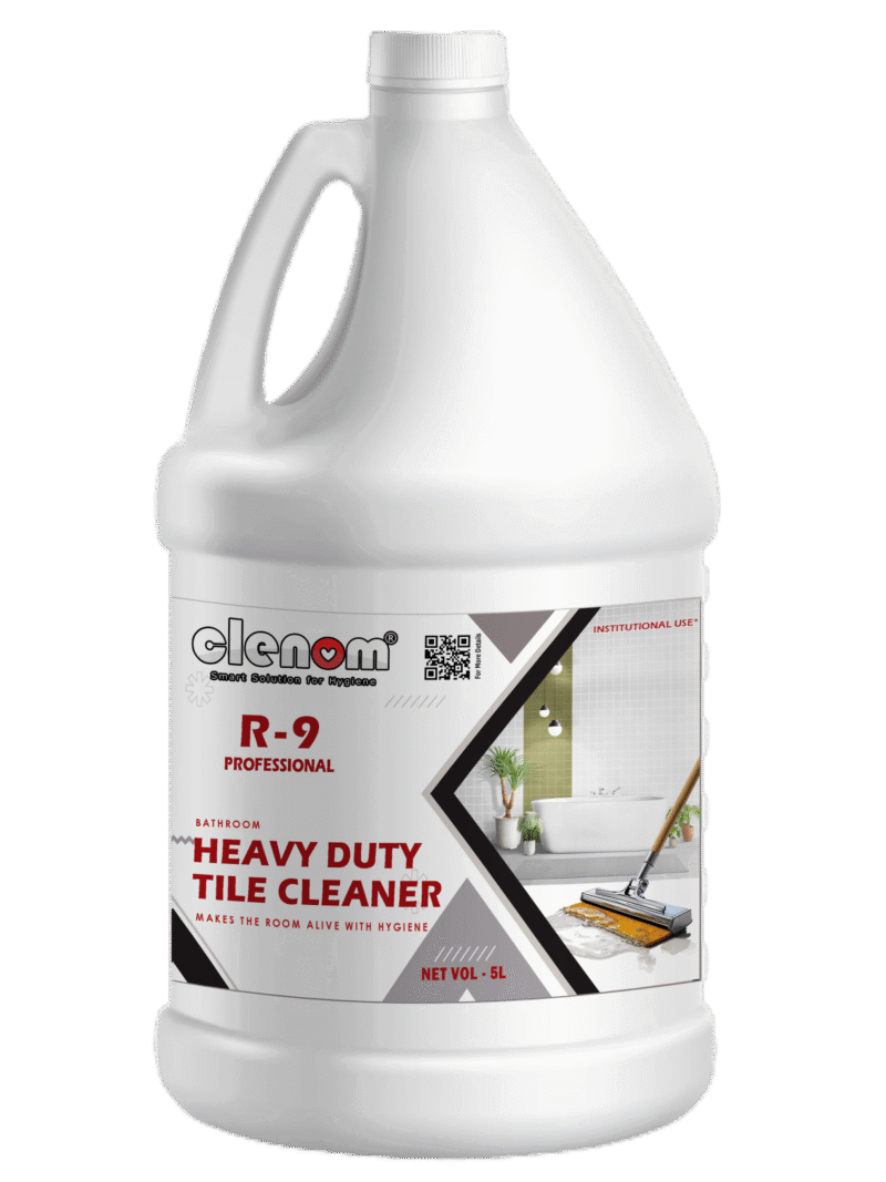 Clenom R9 Heavy Duty Tile and Bathroom Cleaner | Deep Cleaning Strong Liquid & Shiner For Wall, Floor & Tiles | Limescale, Stain, Soap & Scum Remover