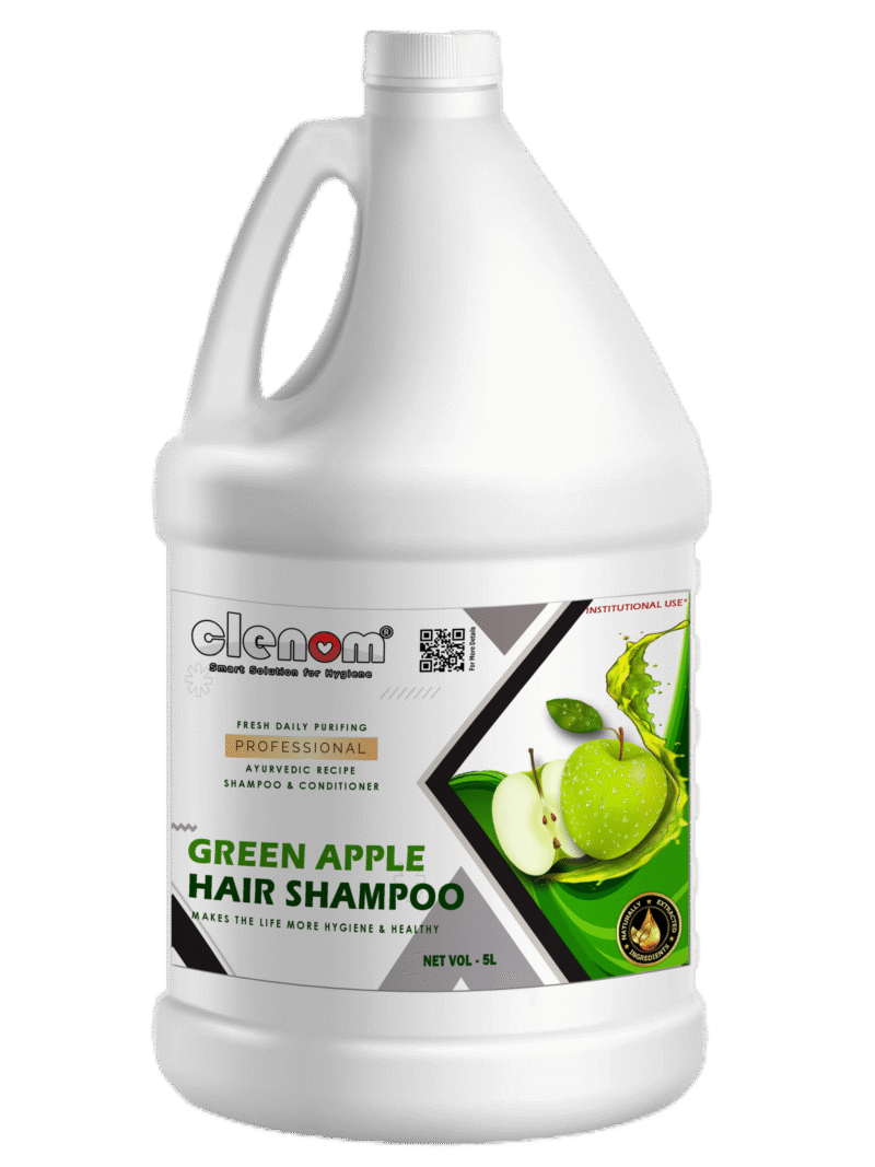 Clenom Green Apple Hair Shampoo | Promotes Healthy, Shiny and Glossy Hair | Nourishes Scalp | Makes Hair Soft & Smooth | All Skin Types | 5L