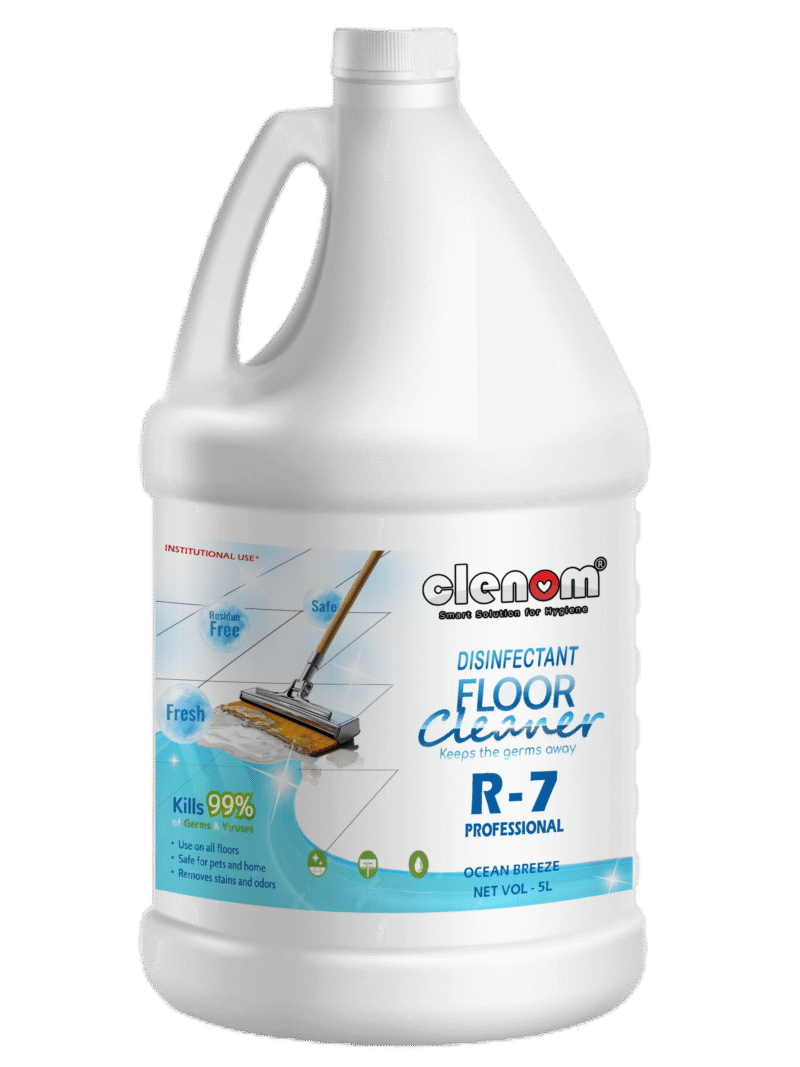 Clenom R7 Disinfectant Surface & Floor Cleaner Liquid | 5 Litre | 1 Can | Kills 99.9% Germs | Removes Stains