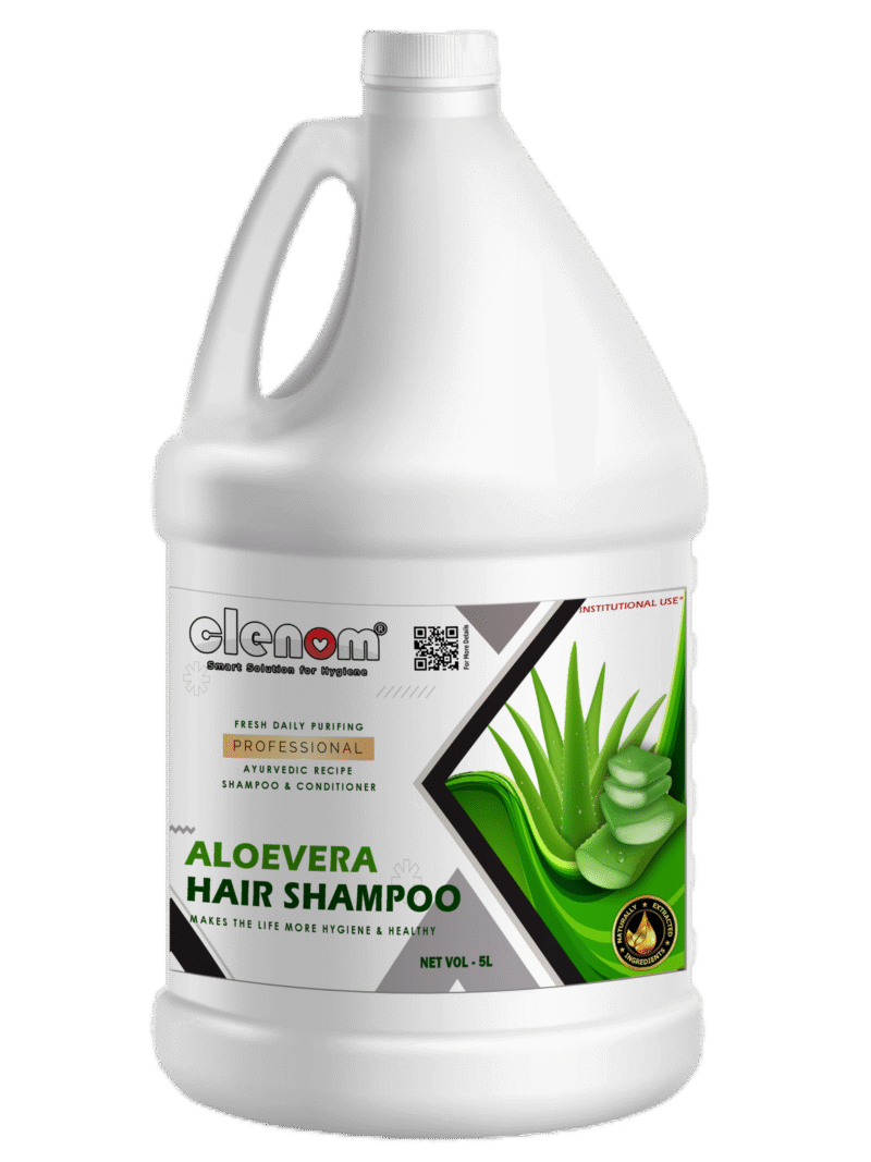 Clenom  Aloe Vera Hair Shampoo 5L for Hotel Rooms, Hospital, Guest House - Refill Shampoo Kit for Silky and Shiny Hair