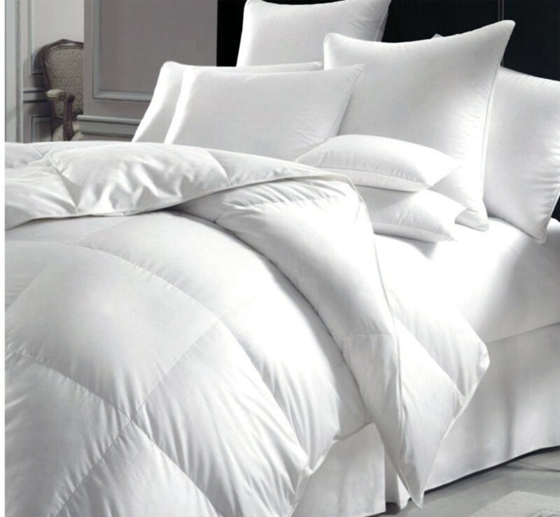 Duvet Linen Microfibre | Warm Quilt | Winter Comforter | Duvet for Single Size Bed (80 X 90 Inch | 203.2 cm x 228.6 cm, White) (Breathable)