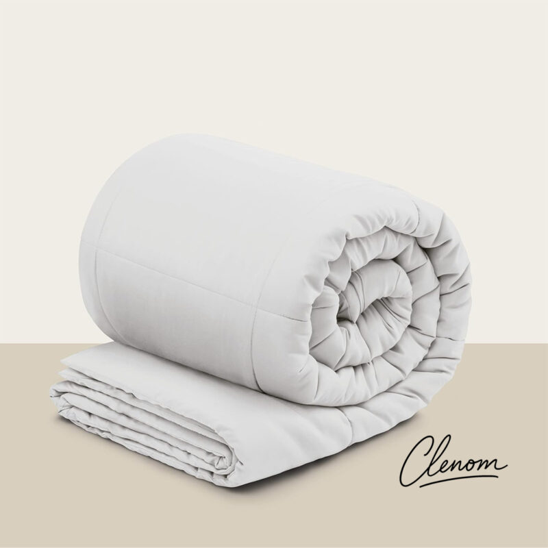 Duvet Linen Microfibre | Warm Quilt | Winter Comforter | Duvet for Single Size Bed (80 X 90 Inch | 203.2 cm x 228.6 cm, White) (Breathable)