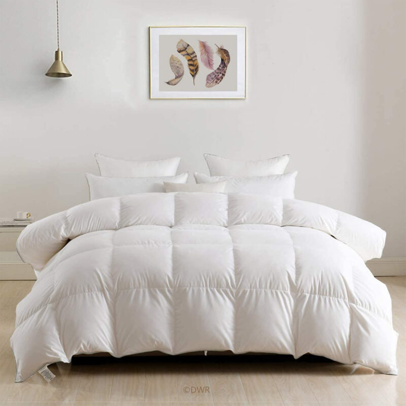Duvet Linen Microfibre | Warm Quilt | Winter Comforter | Duvet for Single Size Bed (80 X 90 Inch | 203.2 cm x 228.6 cm, White) (Breathable)