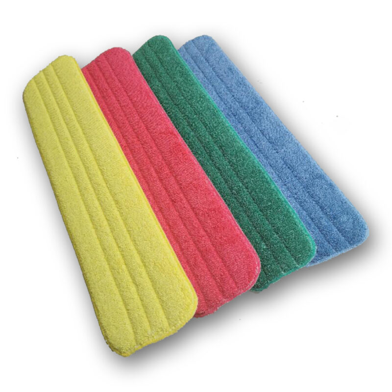 Professional Microfiber Mop 18" inch for Tile Floor Cleaning, Stainless Steel Handle - Reusable Flat Mop Pad