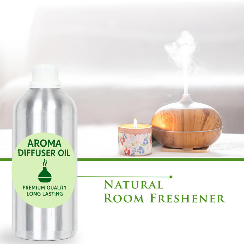 Green Apple Diffuser Oil with Strong, Long-Lasting Aroma. Premium Aroma Oil for Hotels, Resorts & Hospitals. Diffusers, Air Purifiers, Vaporizers – 1 Liter (1000 ml)