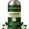 Jasmine Diffuser Oil with Strong, Long-Lasting Aroma. Premium Aroma Oil for Hotels, Resorts & Hospitals. Diffusers, Air Purifiers, Vaporizers – 1 Liter (1000 ml)
