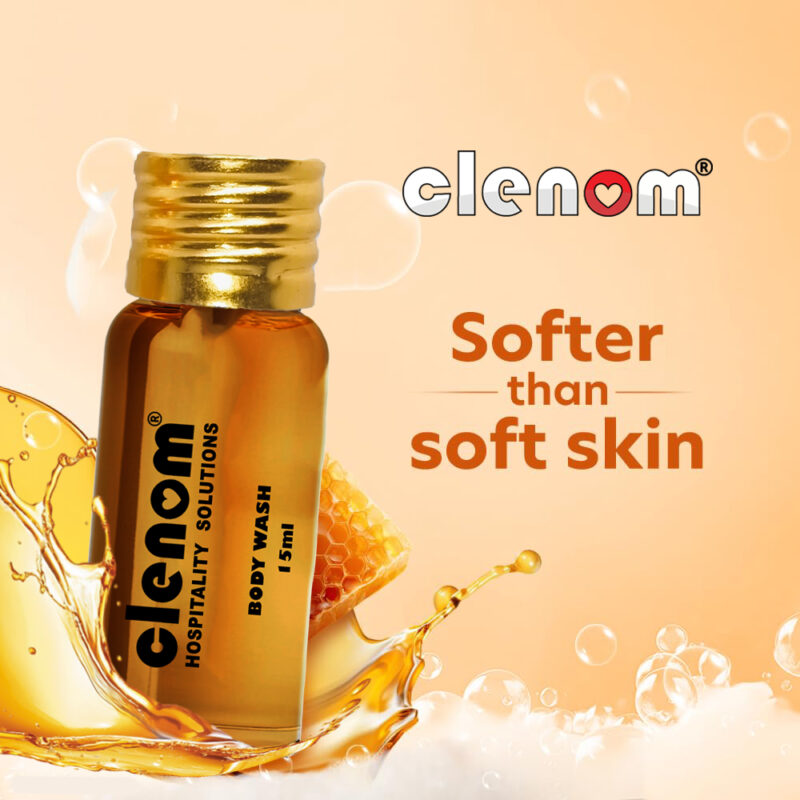Clenom Body Wash Honey Shower Gel | Customizable Logo| Gold Screw Cap |15ml