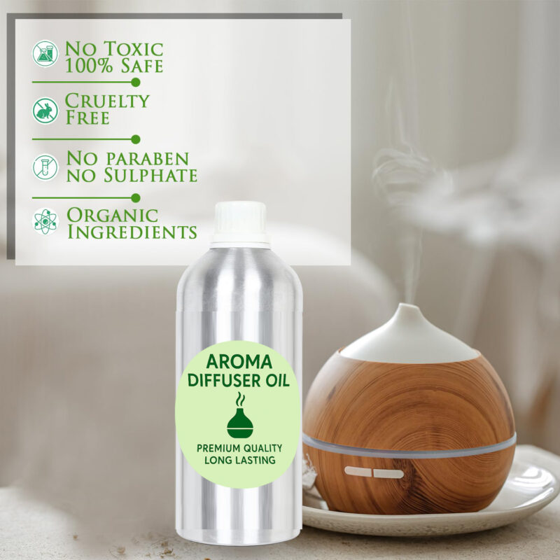 Green Apple Diffuser Oil with Strong, Long-Lasting Aroma. Premium Aroma Oil for Hotels, Resorts & Hospitals. Diffusers, Air Purifiers, Vaporizers – 1 Liter (1000 ml)