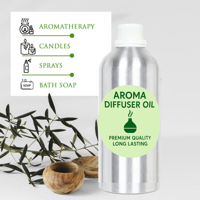 Green Apple Diffuser Oil with Strong, Long-Lasting Aroma. Premium Aroma Oil for Hotels, Resorts & Hospitals. Diffusers, Air Purifiers, Vaporizers – 1 Liter (1000 ml)