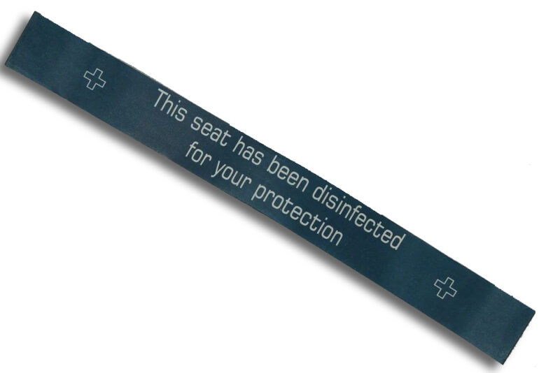 Disposable Hygienic Toilet Seat WC Bands – 36x2 Inches | Hotel Accessories for Guest Hotels, Hospitals | Printed Cleaned Message | Bulk Pack 1000nos