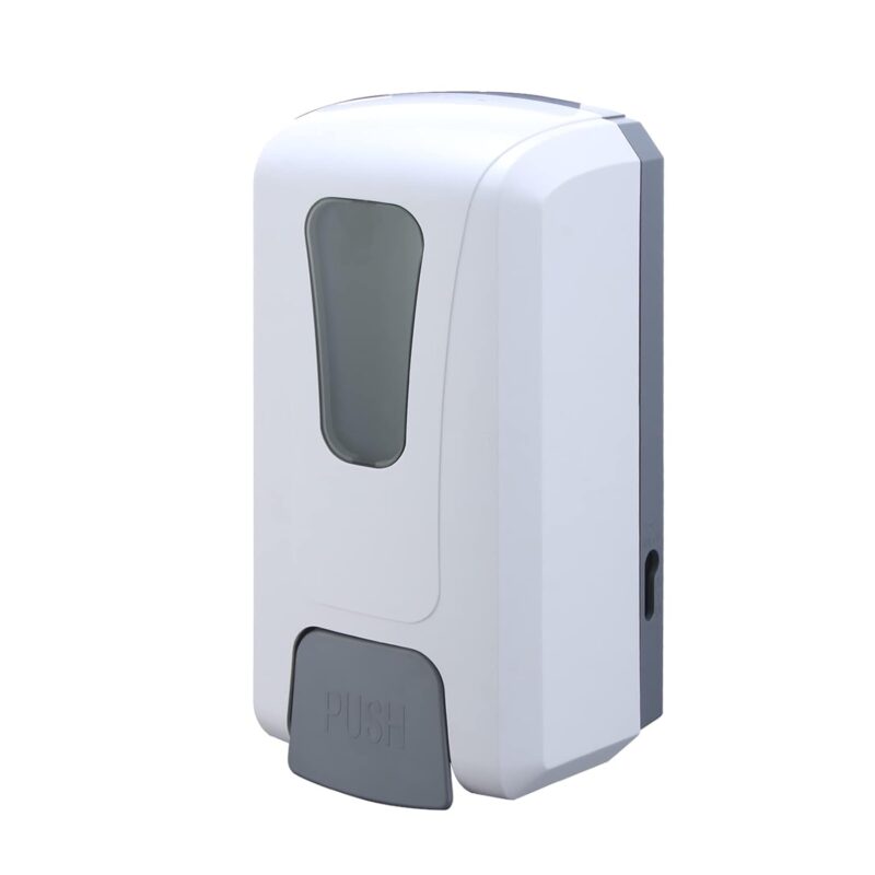 Manual Liquid Soap Dispenser | Wall Mounted Manual Shampoo Shower Gel Soap Hand Sanitizer Plastic Liquid Soap Dispenser - 1000 ML - White