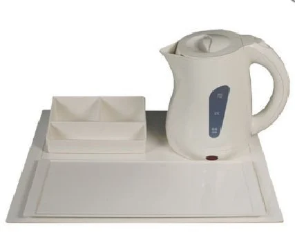 Printed Ceramic Kettle Tray Set, For Hotels