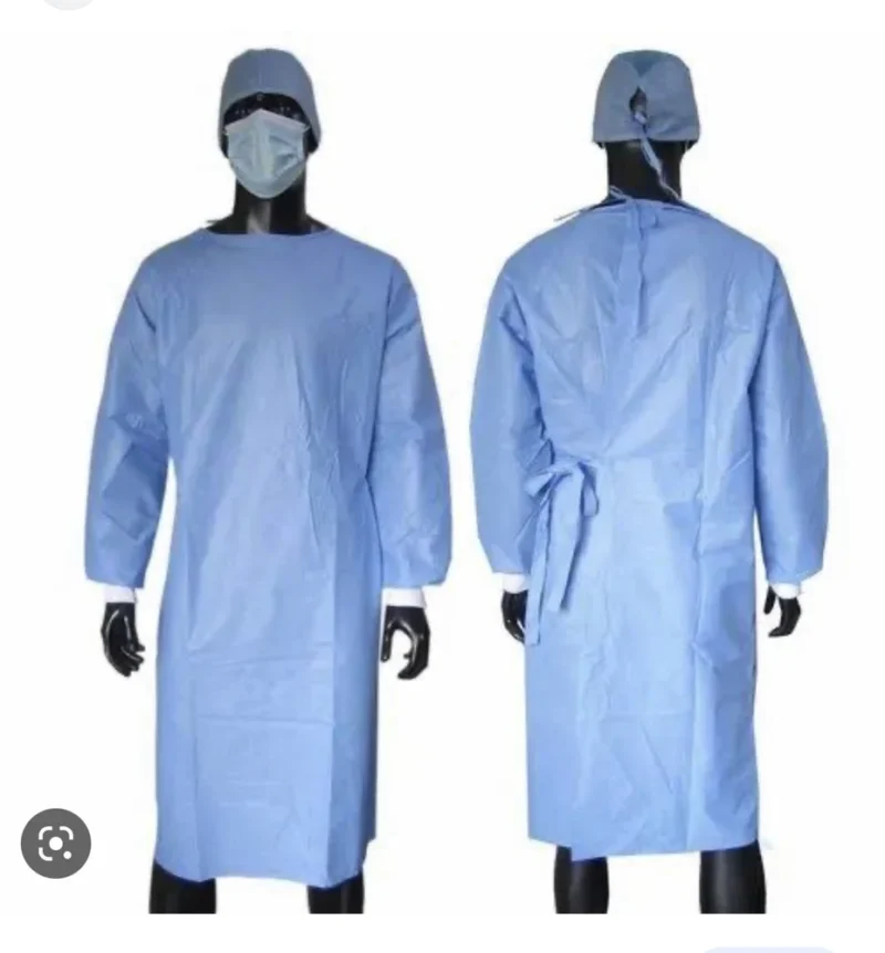 Surgeon Gown Wrapped Around With Wipes Sterilized