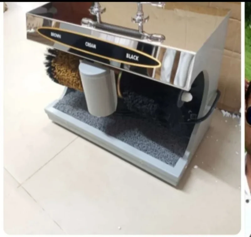 Black MS & Feather Shoe Shine Machine Small Size, For Shoes Cleaning