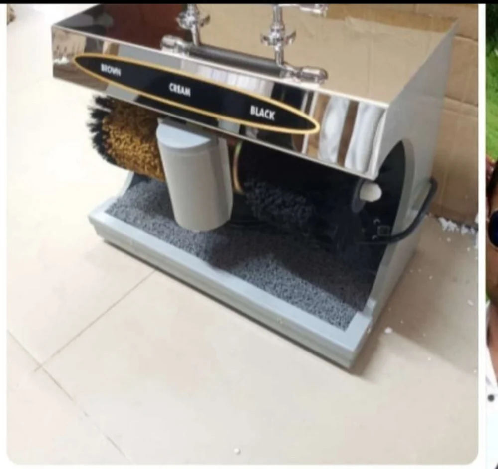 Black MS & Feather Shoe Shine Machine Small Size, For Shoes Cleaning