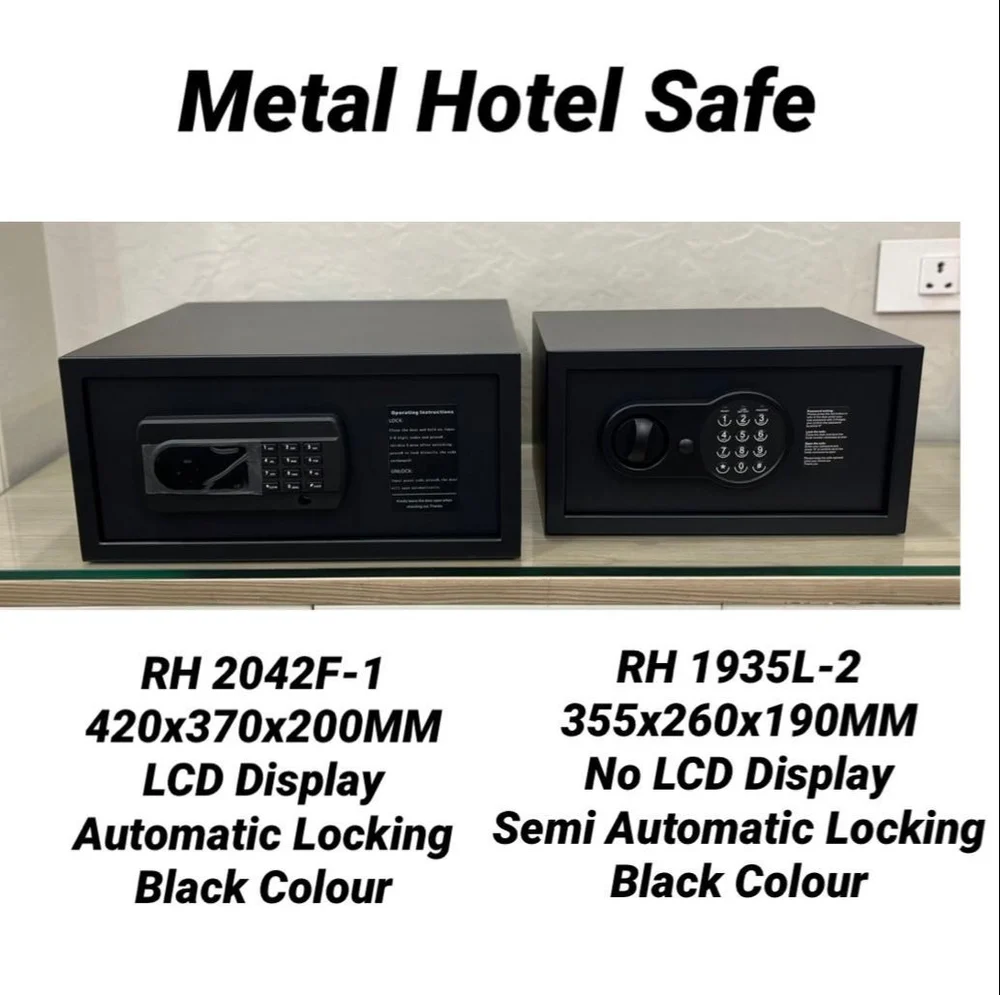 Single Door Hotel Safe Locker, Black