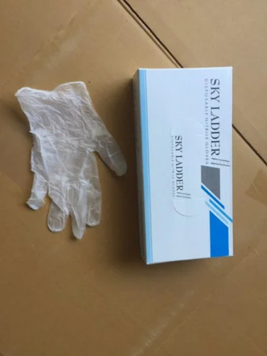 Unisex Non-Sterile Sky Ladder Vinyl Gloves, Size: Large