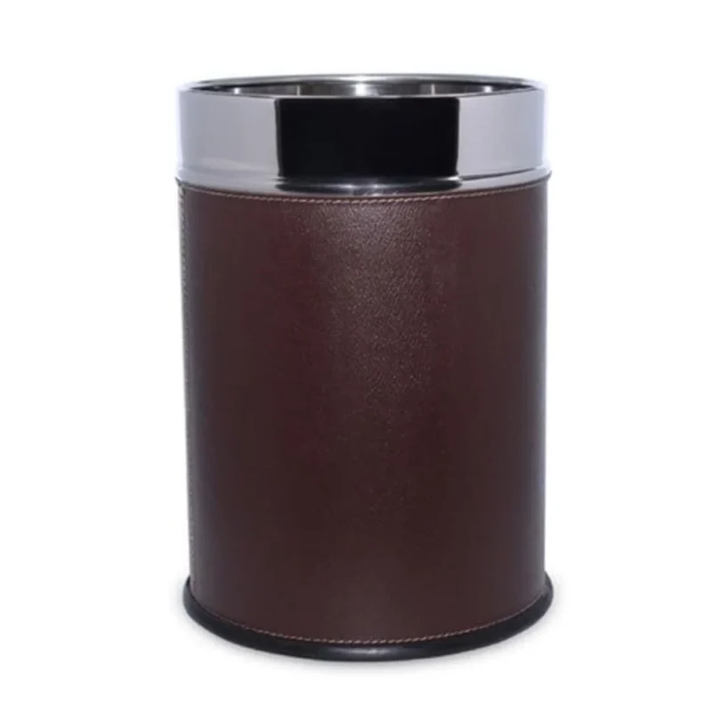 Premium Leather Open Bin Dustbin